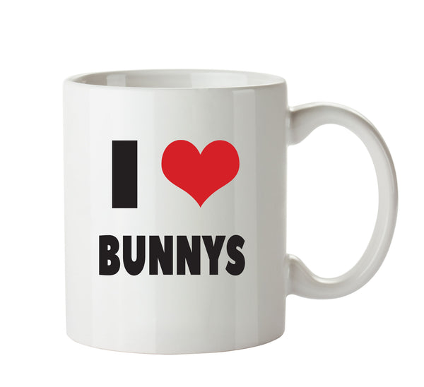 I LOVE BUNNYS I Love Mug Personalised ADULT OFFICE MUG – printed mug product image 1