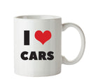 I LOVE CARS I Love Mug Personalised ADULT OFFICE MUG