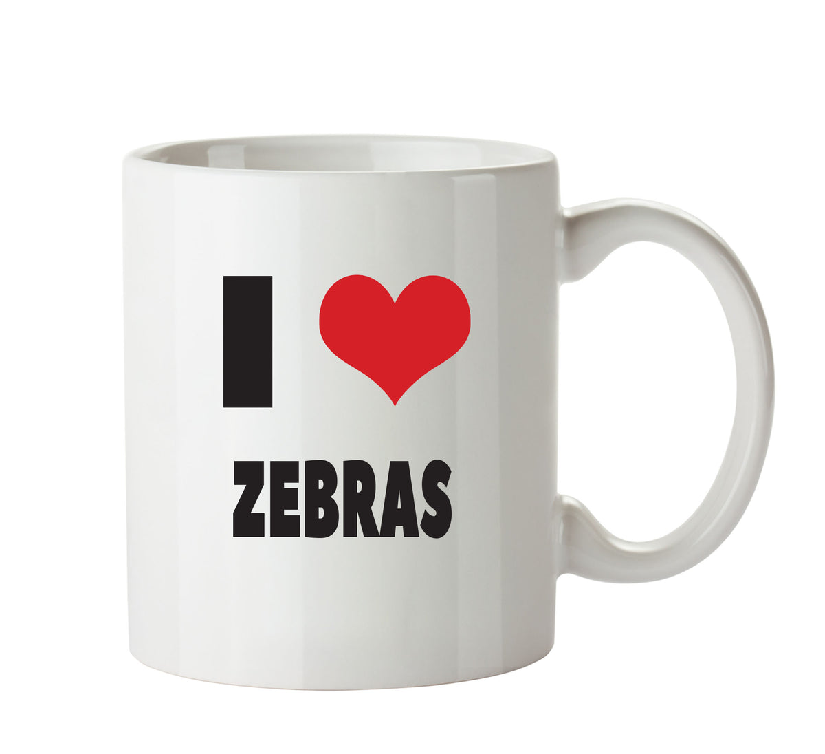 I LOVE ZEBRAS I Love Mug Personalised ADULT OFFICE MUG – printed mug product image 1