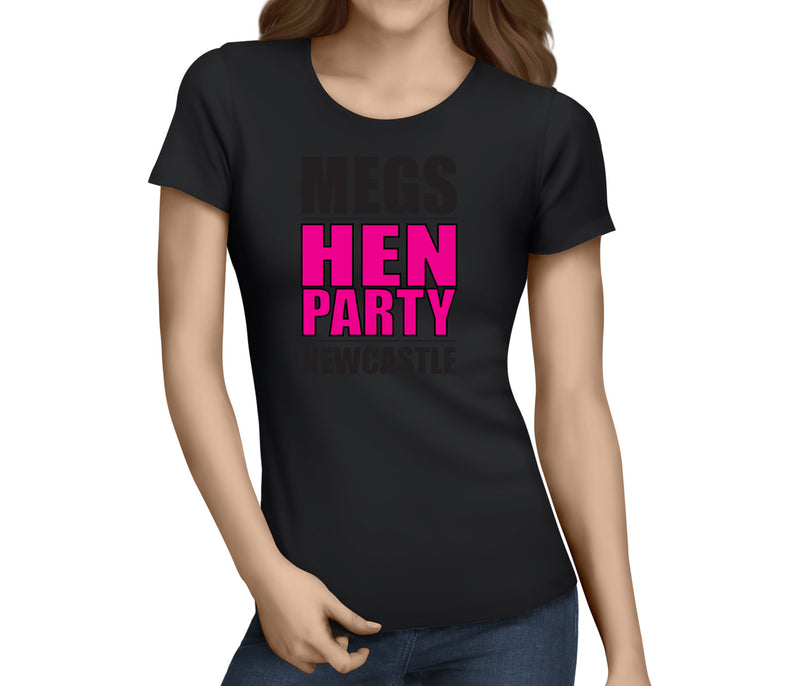 Impact Colour Custom Hen T-Shirt - Any Name - Party Tee