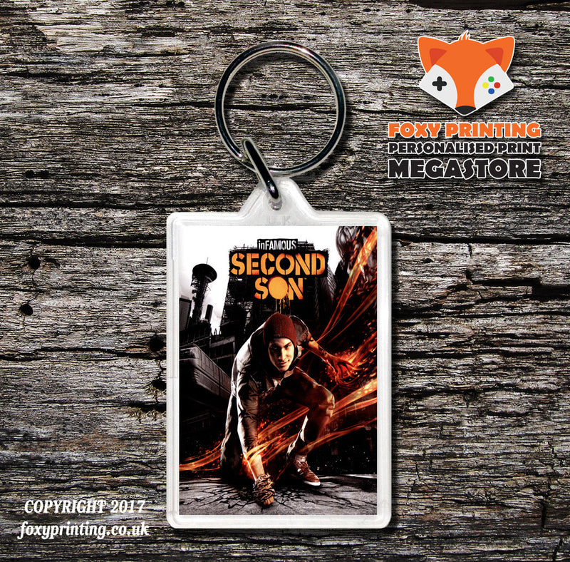 INFAMOUS SECOND SON PS4 Game Inspired Retro Gaming Keyring