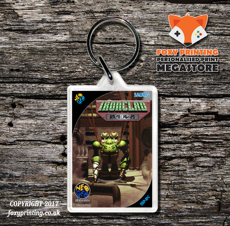 IRONCLAD NEO GEO CD Game Inspired Retro Gaming Keyring