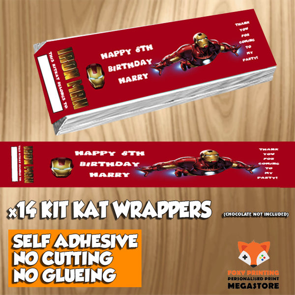 Personalized Iron Man Kitkat Label