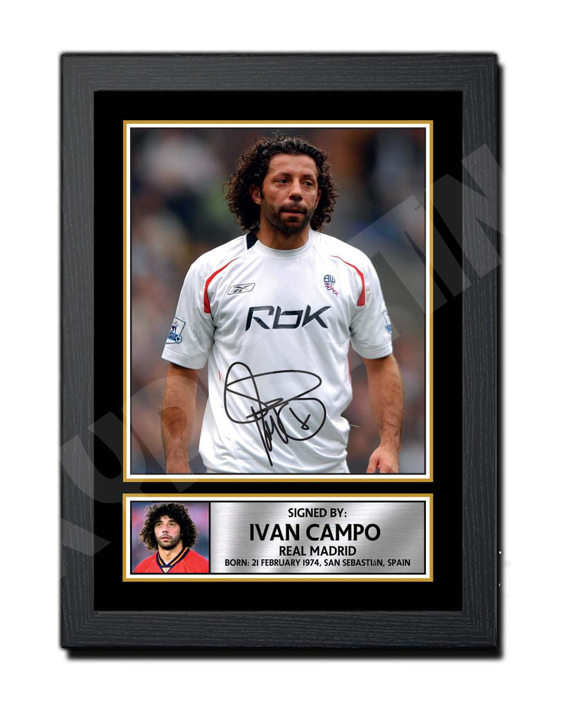 IVAN CAMPO 1 Limited Edition Football Player Signed Print - Football