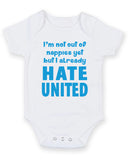 I Hate United Printed Baby Grow Bodysuit Boy Girl Unisex Gift