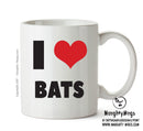 I LOVE BATS I Love Mug Personalised ADULT OFFICE MUG