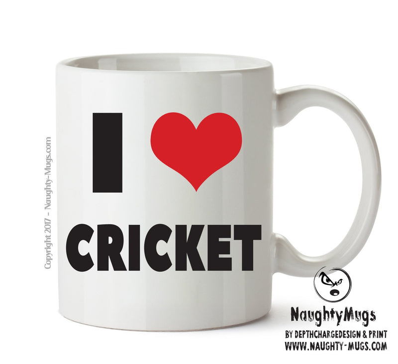 I LOVE CRICKET I Love Mug Personalised ADULT OFFICE MUG