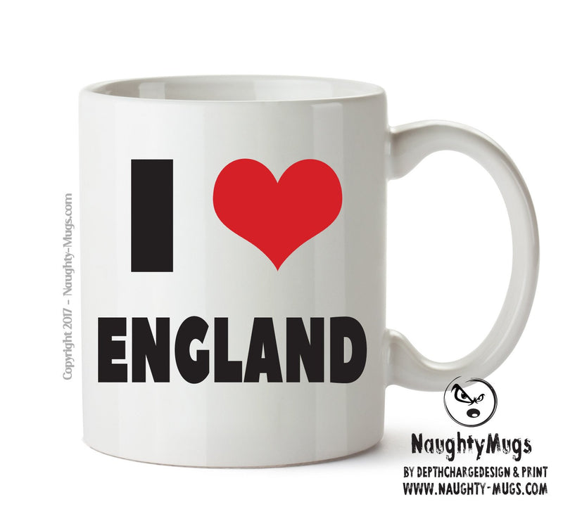 I LOVE ENGLAND I Love Mug Personalised ADULT OFFICE MUG