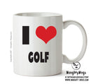 I LOVE GOLF I Love Mug Personalised ADULT OFFICE MUG