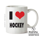 I LOVE HOCKEY I Love Mug Personalised ADULT OFFICE MUG