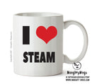 I LOVE STEAM I Love Mug Personalised ADULT OFFICE MUG