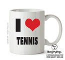 I LOVE TENNIS I Love Mug Personalised ADULT OFFICE MUG