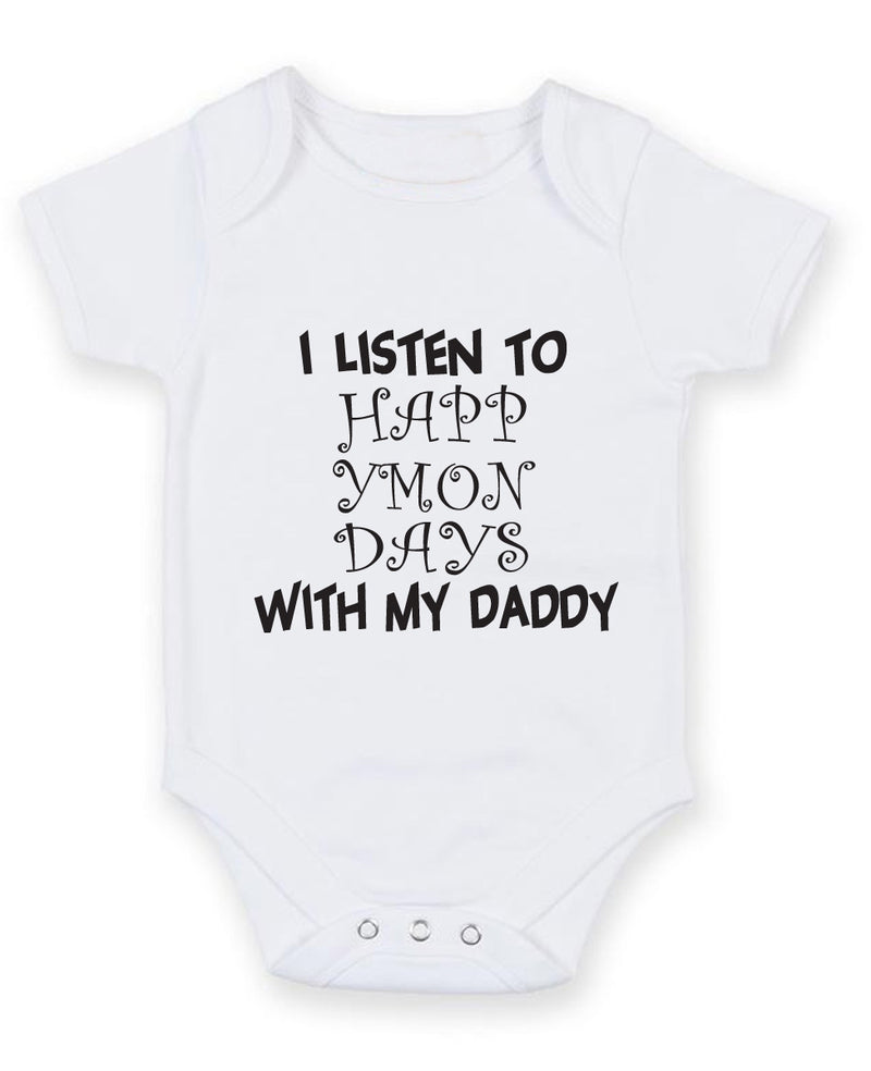 I Listen to Happy Mondays with my Daddy Baby Grow Bodysuit