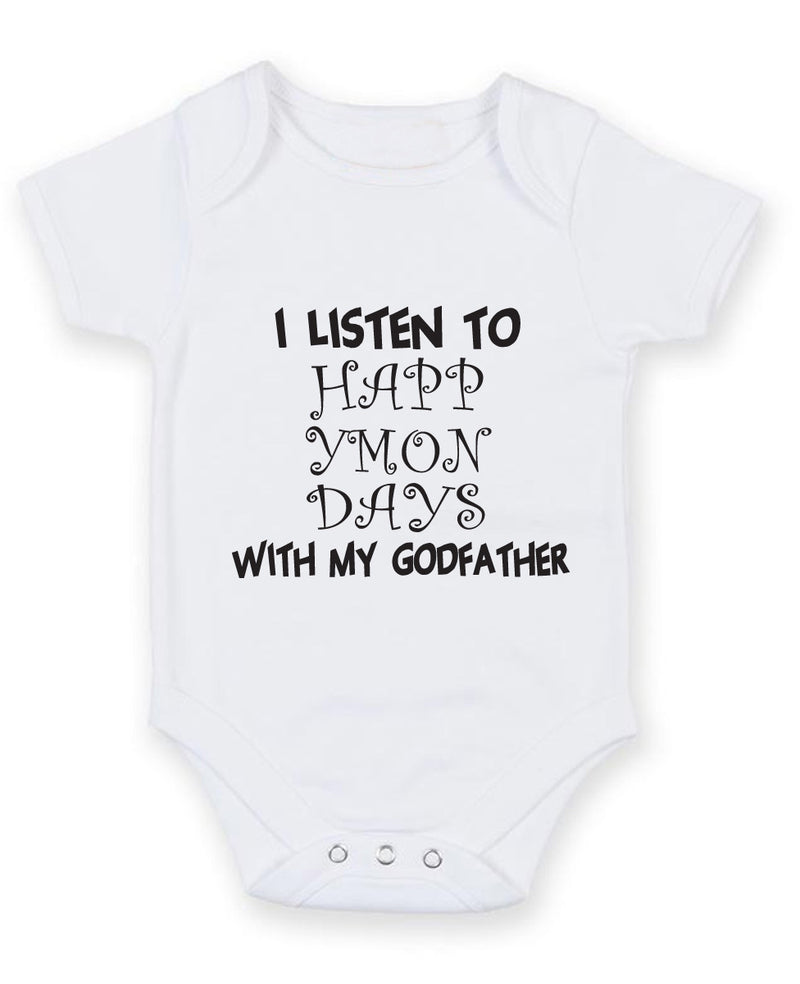 I Listen to Happy Mondays with my Godfather Baby Grow Bodysuit