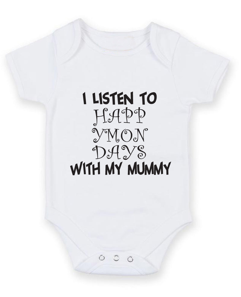 I Listen to Happy Mondays with my Mummy Baby Grow Bodysuit