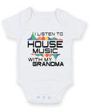 I Listen to House Music With My Grandma Baby Grow Bodysuit