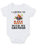 I Listen to Rave Music With My Grandad Baby Grow Bodysuit