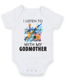 I Listen to Rock N Roll With My Godmother Baby Grow Bodysuit