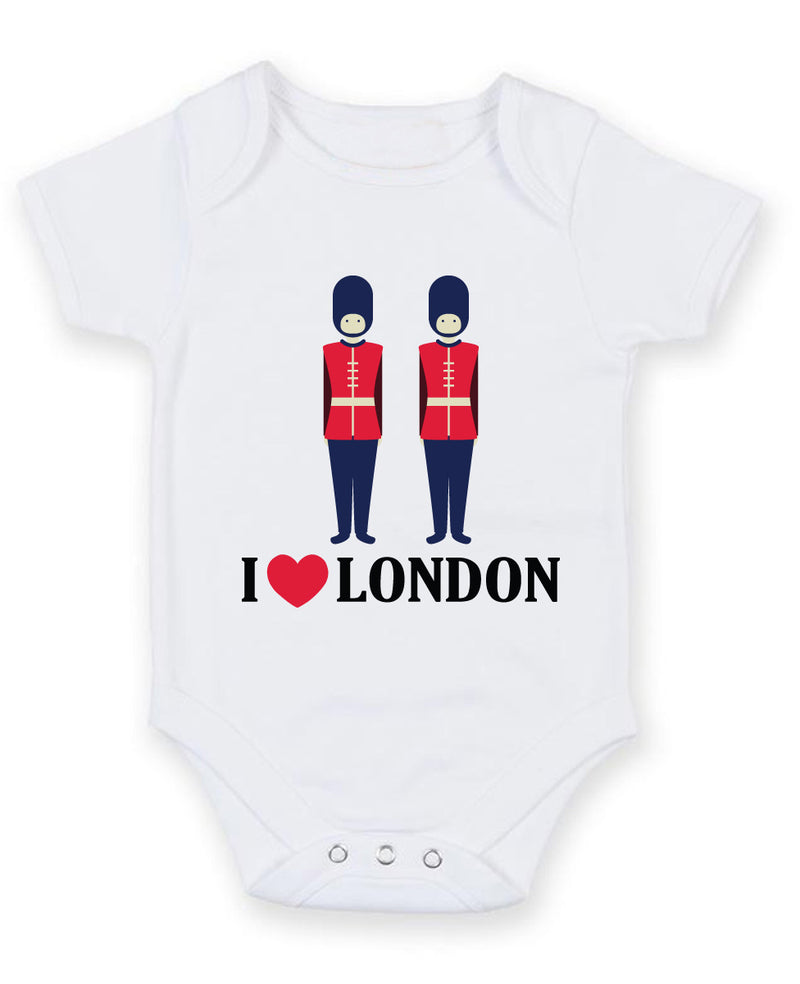 I Love London Guards Baby Grow Bodysuit