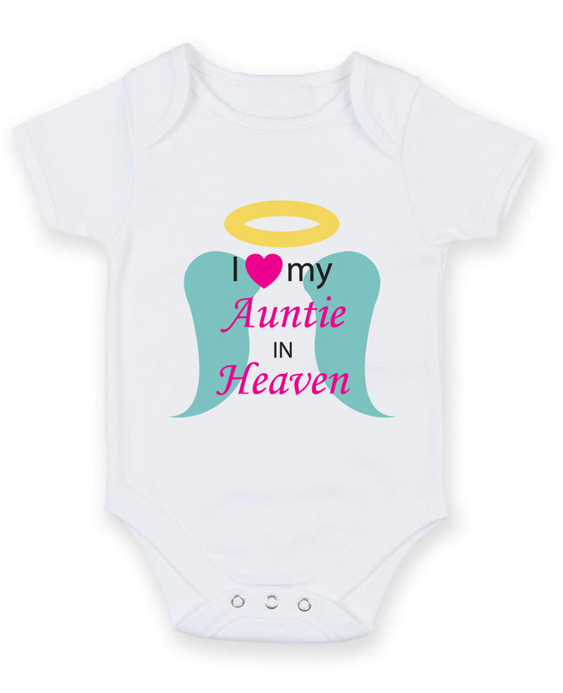 I Love My Auntie In Heaven 2 Baby Grow Bodysuit
