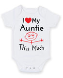 I Love My Auntie This Much Baby Grow Bodysuit