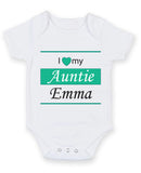 I Love My Auntie Vintage Baby Grow Bodysuit