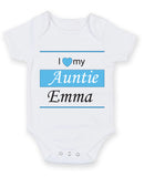 I Love My Auntie Vintage Style Baby Grow Bodysuit