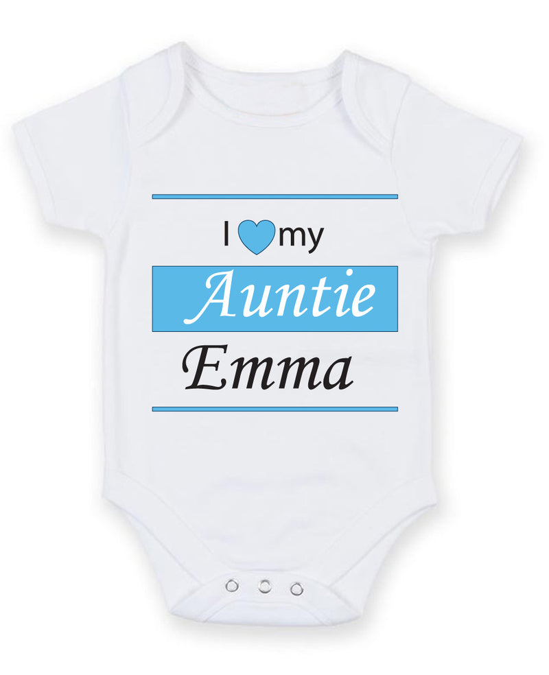 I Love My Auntie Vintage Style Baby Grow Bodysuit
