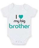 I Love My Big Brother Baby Grow Bodysuit