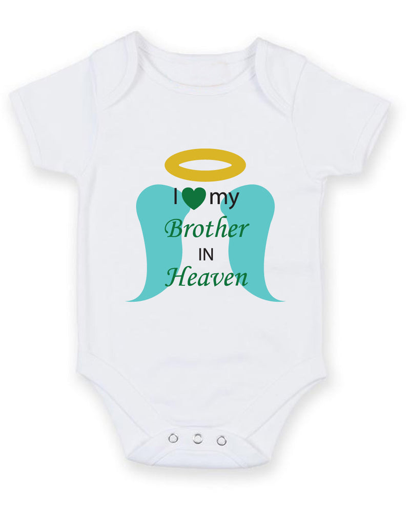 I Love My Brother In Heaven Baby Grow Bodysuit