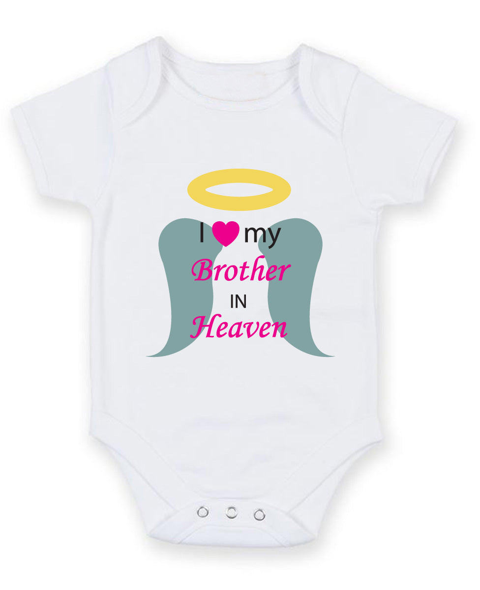 I Love My Brother In Heaven 2 Baby Grow Bodysuit