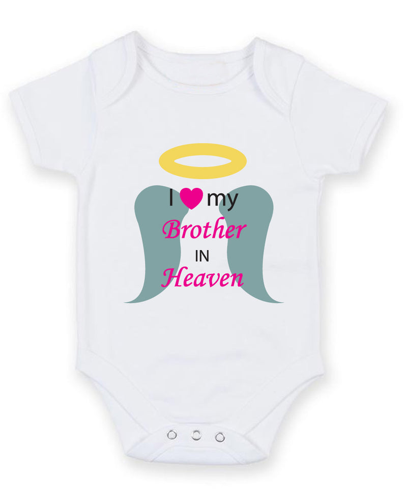 I Love My Brother In Heaven 2 Baby Grow Bodysuit