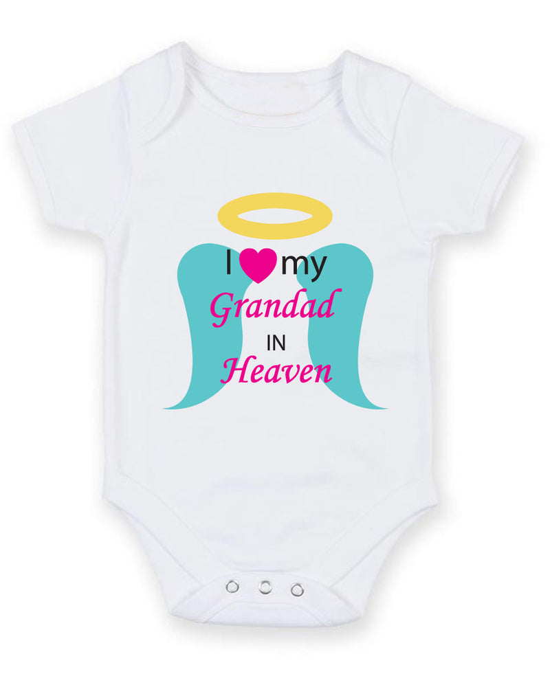 I Love My Grandad In Heaven Baby Grow Bodysuit
