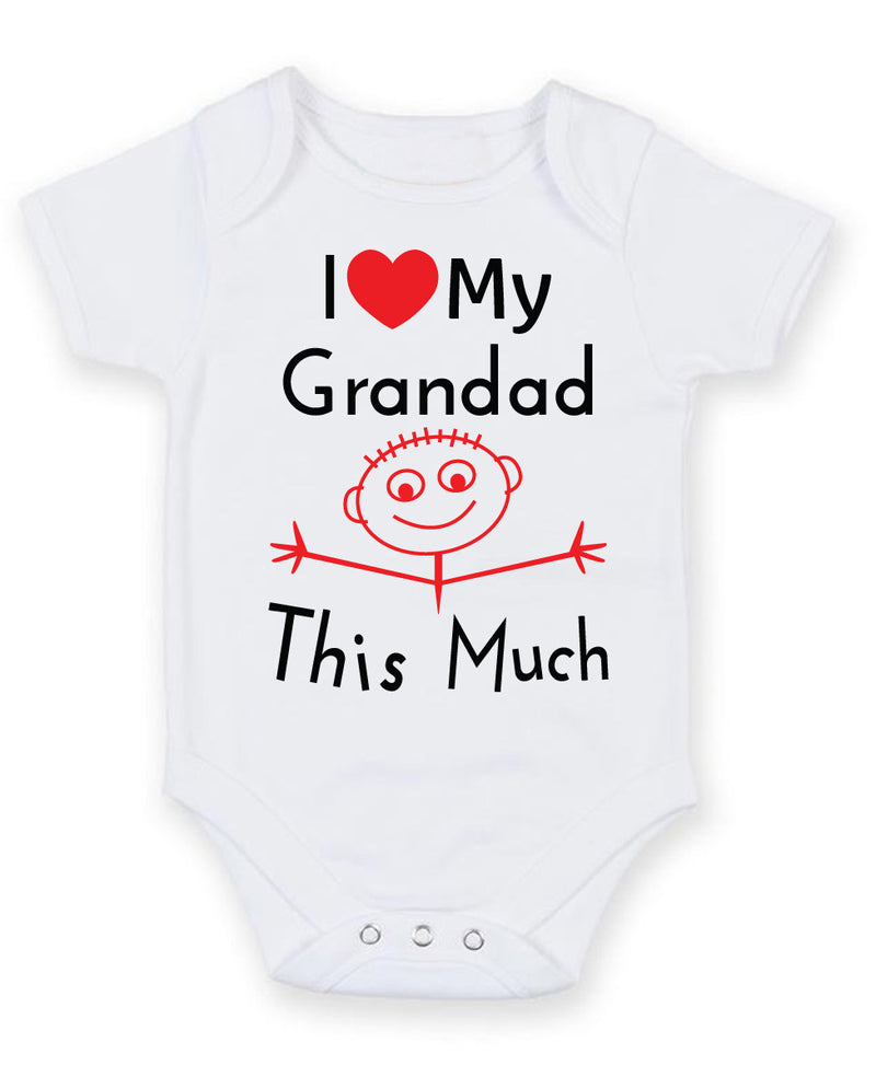 I Love My Grandad This Much Baby Grow Bodysuit
