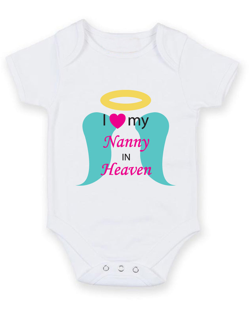 I Love My Nanny In Heaven Baby Grow Bodysuit