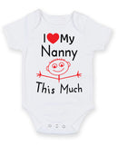 I Love My Nanny This Much Baby Grow Bodysuit