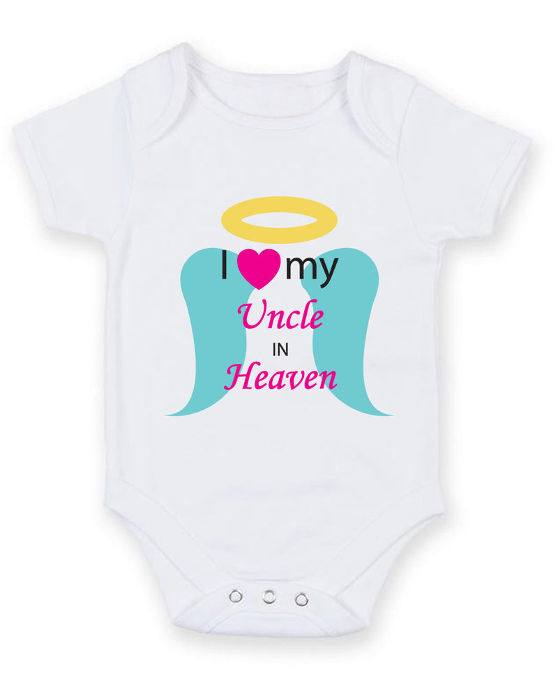 I Love My Uncle In Heaven Baby Grow Bodysuit