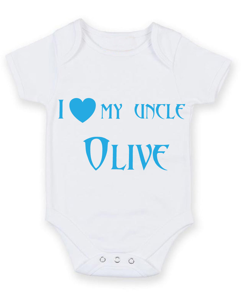 I Love My Uncle Olive Baby Grow Bodysuit