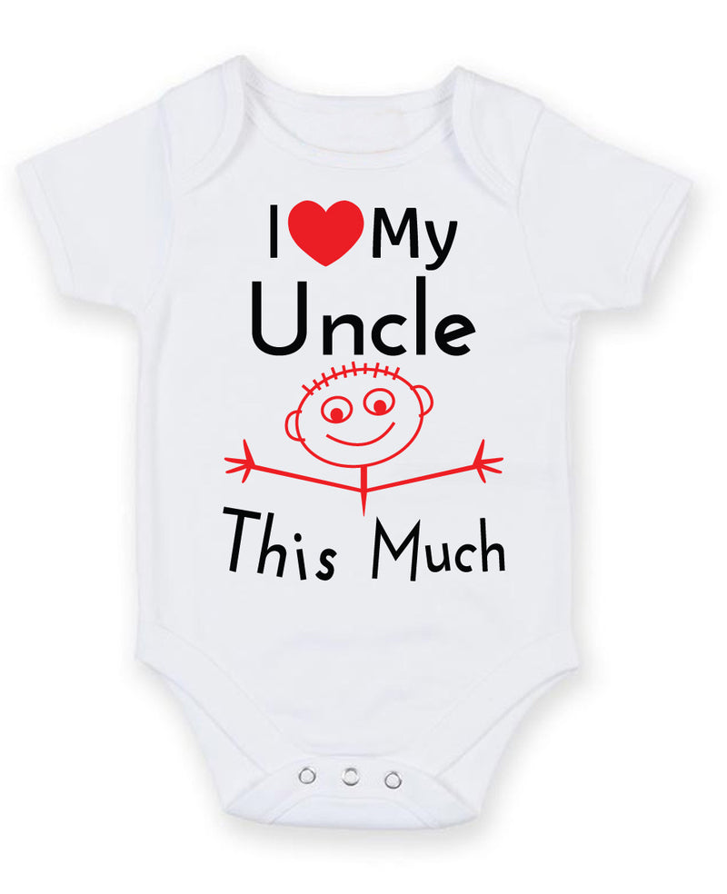 I Love My Uncle This Much Baby Grow Bodysuit