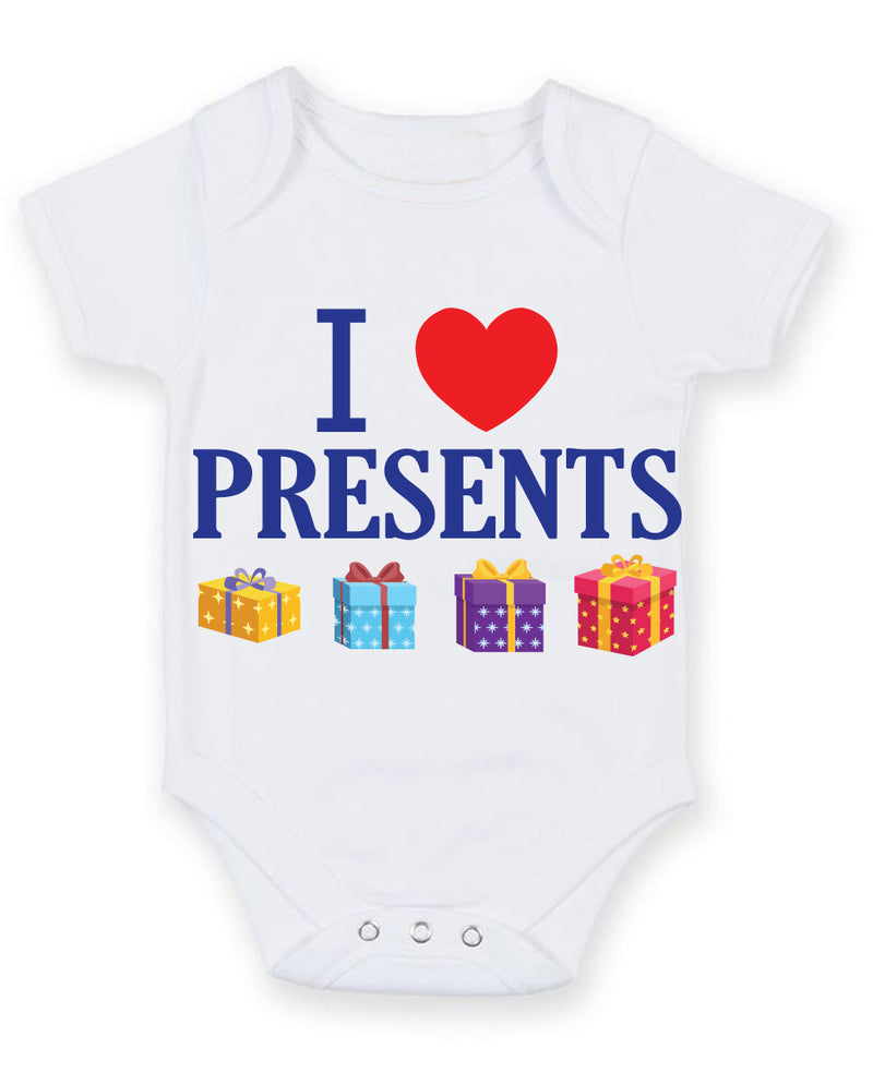 I Love Presents Gift Baby Grow Bodysuit