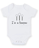 I Am A Keeper Personalised Baby Boy Girl Unisex Short Sleeve Bodysuit