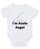 I Am Acute Angel Personalised Baby Boy Girl Unisex Short Sleeve Bodysuit