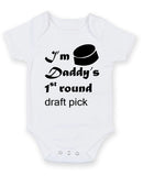 I Am Daddy's First Round Personalised Baby Boy Girl Unisex Short Sleeve Bodysuit