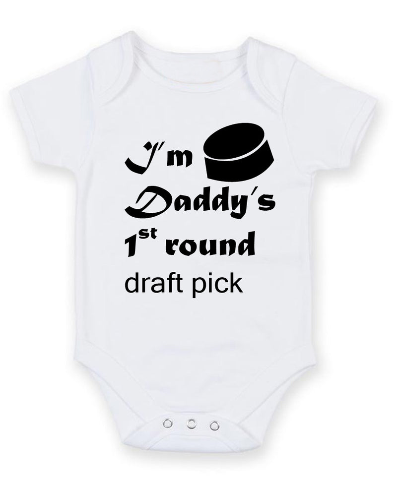 I Am Daddy's First Round Personalised Baby Boy Girl Unisex Short Sleeve Bodysuit
