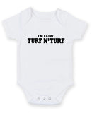 I Am Eatin Turf Personalised Baby Boy Girl Unisex Short Sleeve Bodysuit