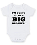 I Am Going To Be Big Brother Personalised Baby Boy Girl Unisex Short Sleeve Bodysuit
