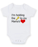 I Am Holding The Key Personalised Baby Boy Girl Unisex Short Sleeve Bodysuit
