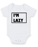 I Am Lazy Personalised Baby Boy Girl Unisex Short Sleeve Bodysuit