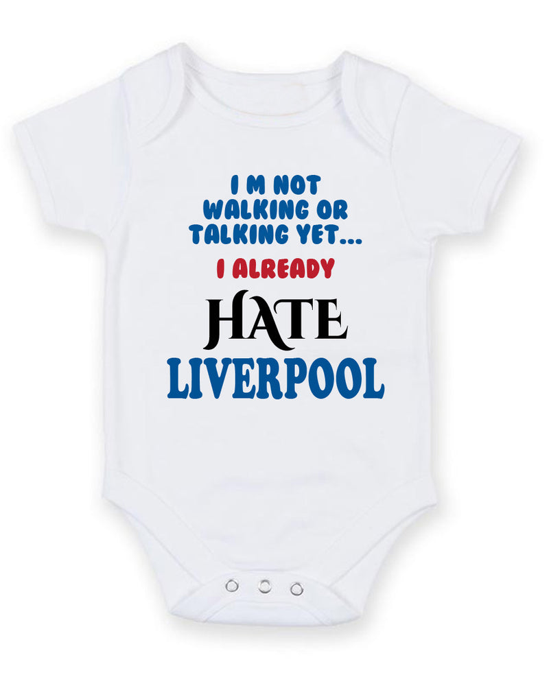 I Am Not Walking Or Talking Yet 01 Personalised Baby Boy Girl Unisex Short Sleeve Bodysuit