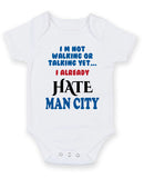 I Am Not Walking Or Talking Yet 02 Personalised Baby Boy Girl Unisex Short Sleeve Bodysuit